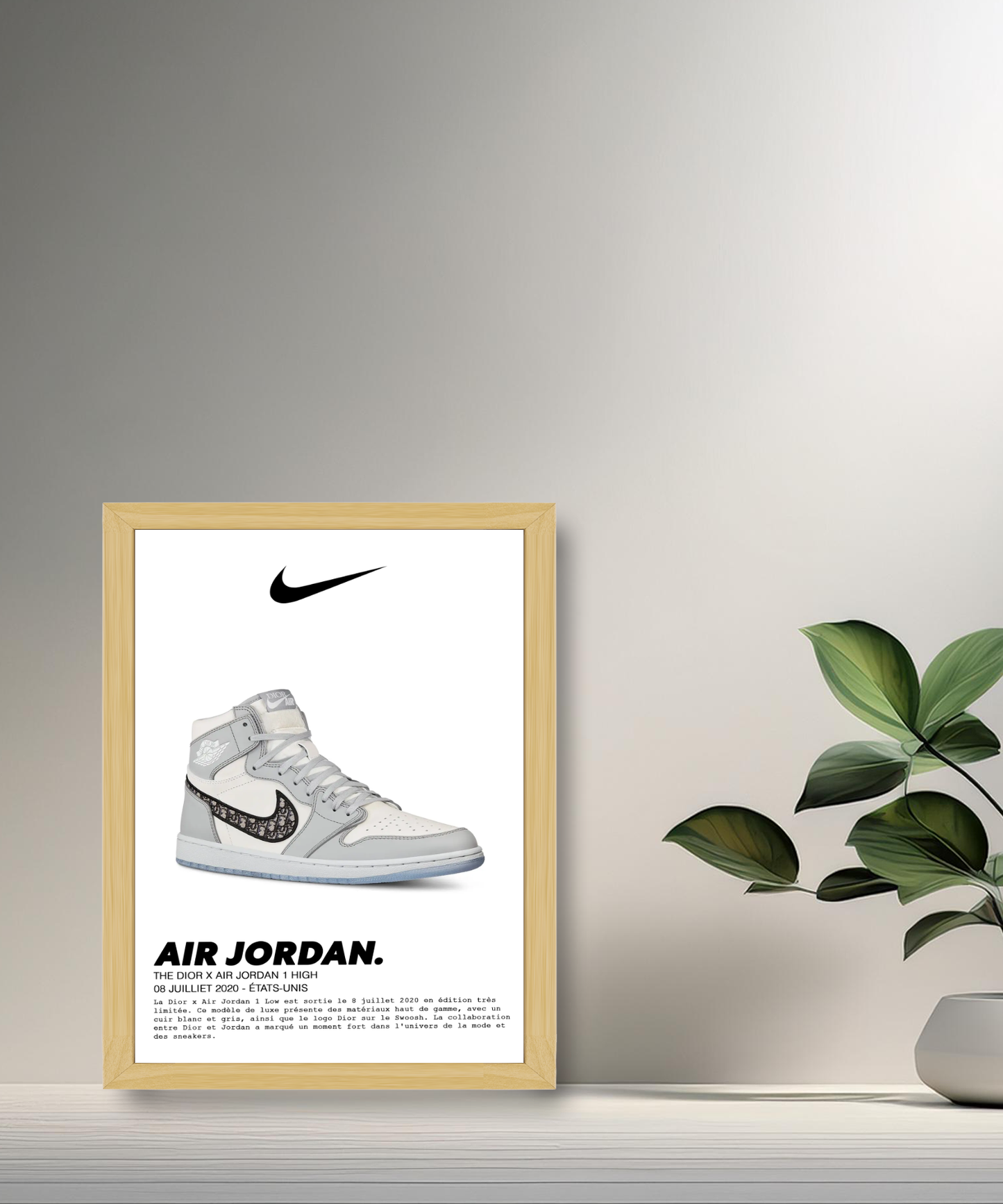 Air Jordan 1 High x The Dior Fotorahmen 