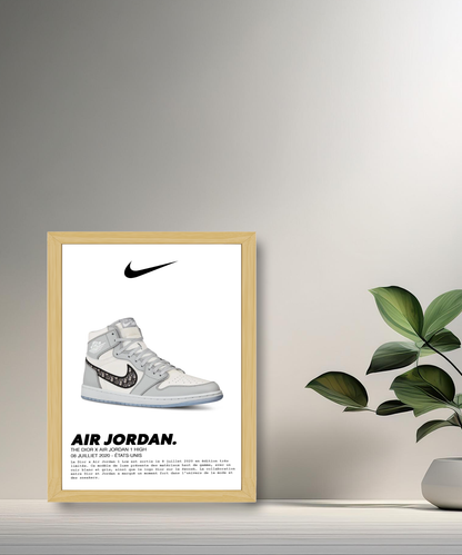 Air Jordan 1 High x The Dior Fotorahmen 