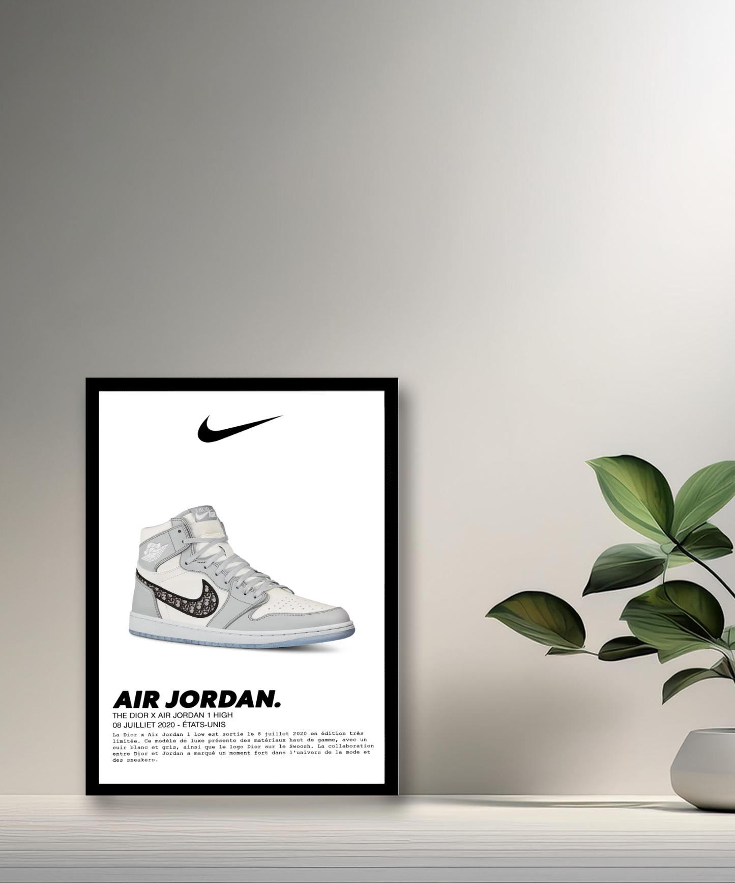 Air Jordan 1 High x The Dior Fotorahmen 
