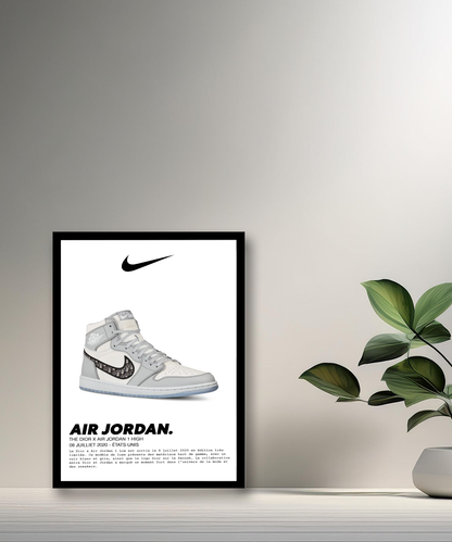 Air Jordan 1 High x The Dior Fotorahmen 