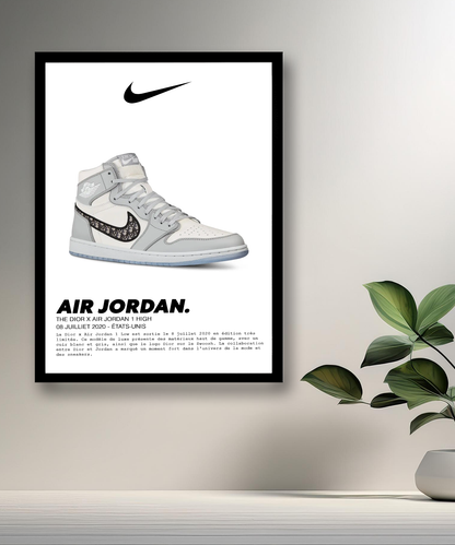 Air Jordan 1 High x The Dior Fotorahmen 
