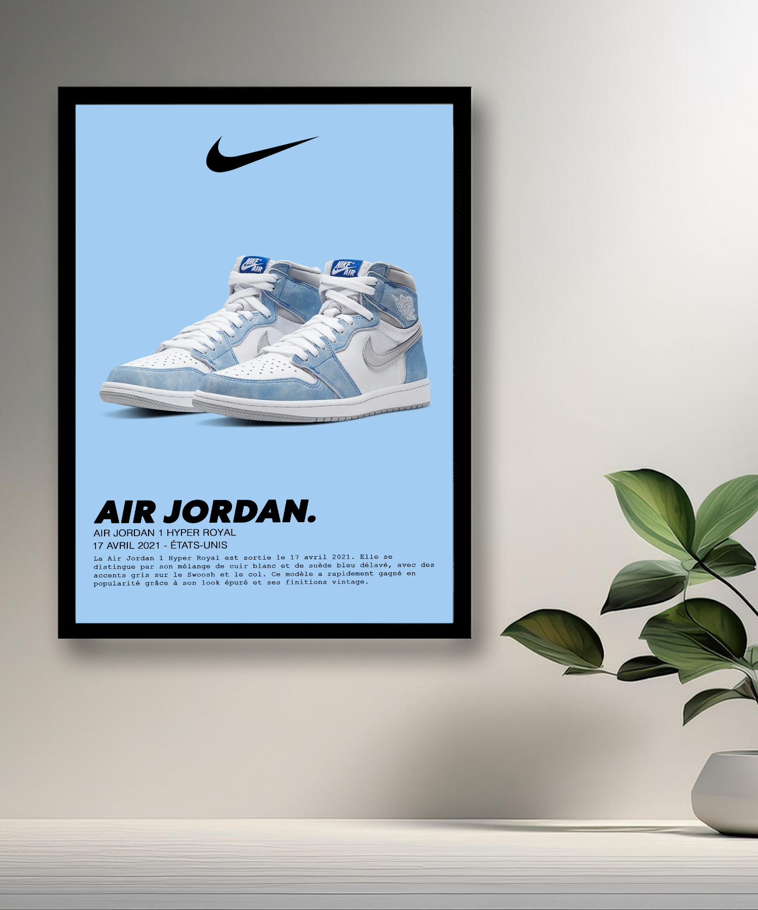 Hyper Royal Air Jordan Bleu Et Blanche Hyper Royal Blue Jordan Mid