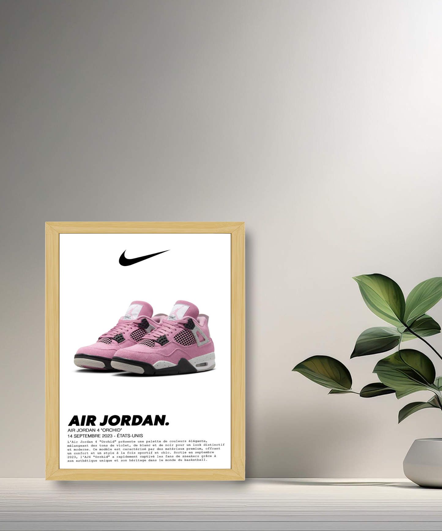 Air Jordan 4 Orchideen-Fotorahmen 