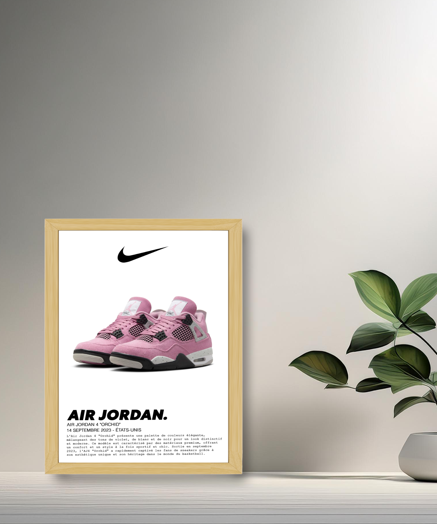 Cadre photo Air Jordan 4 Orchid