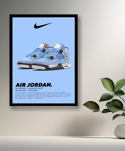 Air Jordan 4 Retro University Blue Fotorahmen 