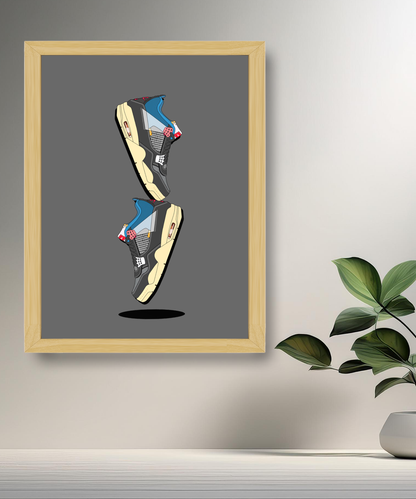 Cadre photo Air Jordan 4 Illustration