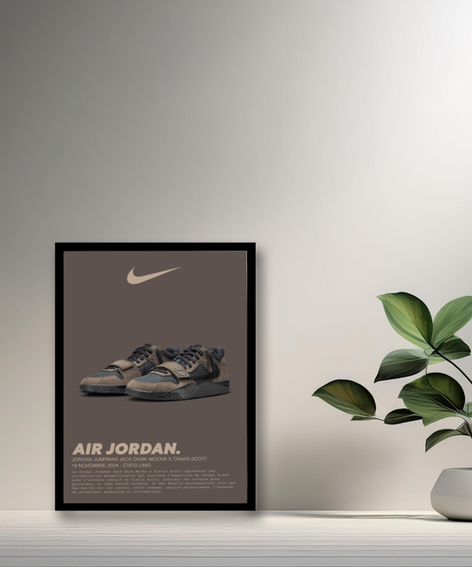 Cadre photo Jordan Jumpman Jack Dark Mocha x Travis Scott