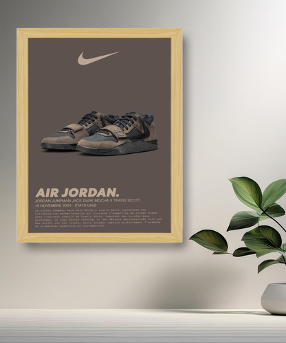 Cadre photo Jordan Jumpman Jack Dark Mocha x Travis Scott
