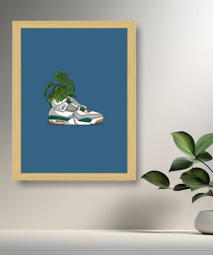 Cadre photo Air Jordan 4 Plante