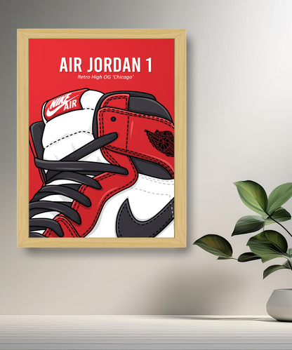 Cadre photo Air Jordan 1 High OG Chicago