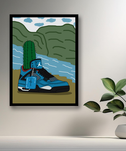 Cadre photo Air Jordan Cactus Jack Bleu