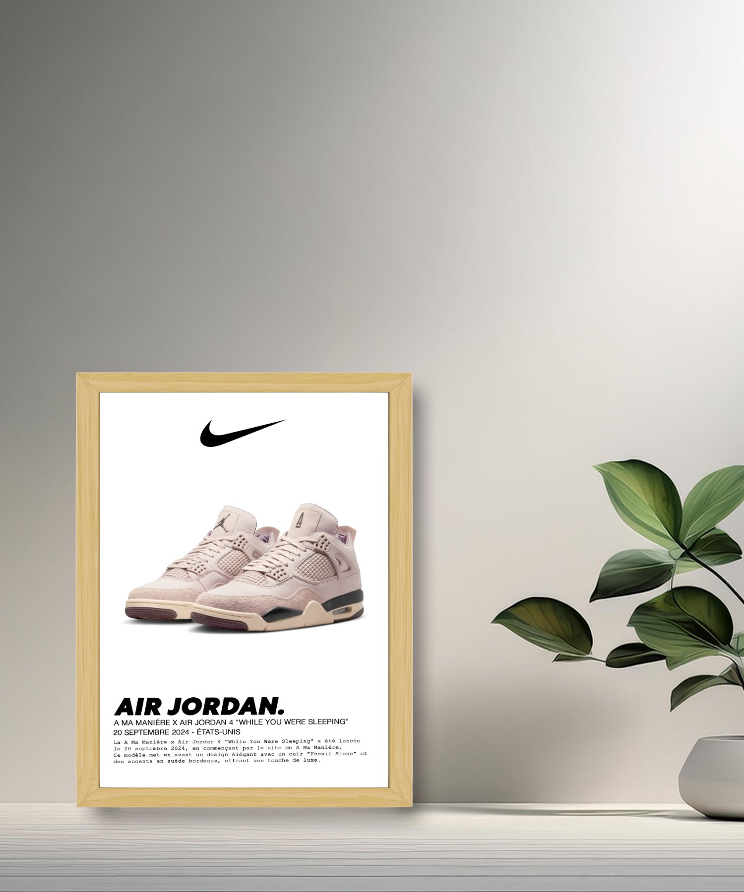 Cadre photo Air Jordan 4 x A Ma Manière "While You Were Sleeping"