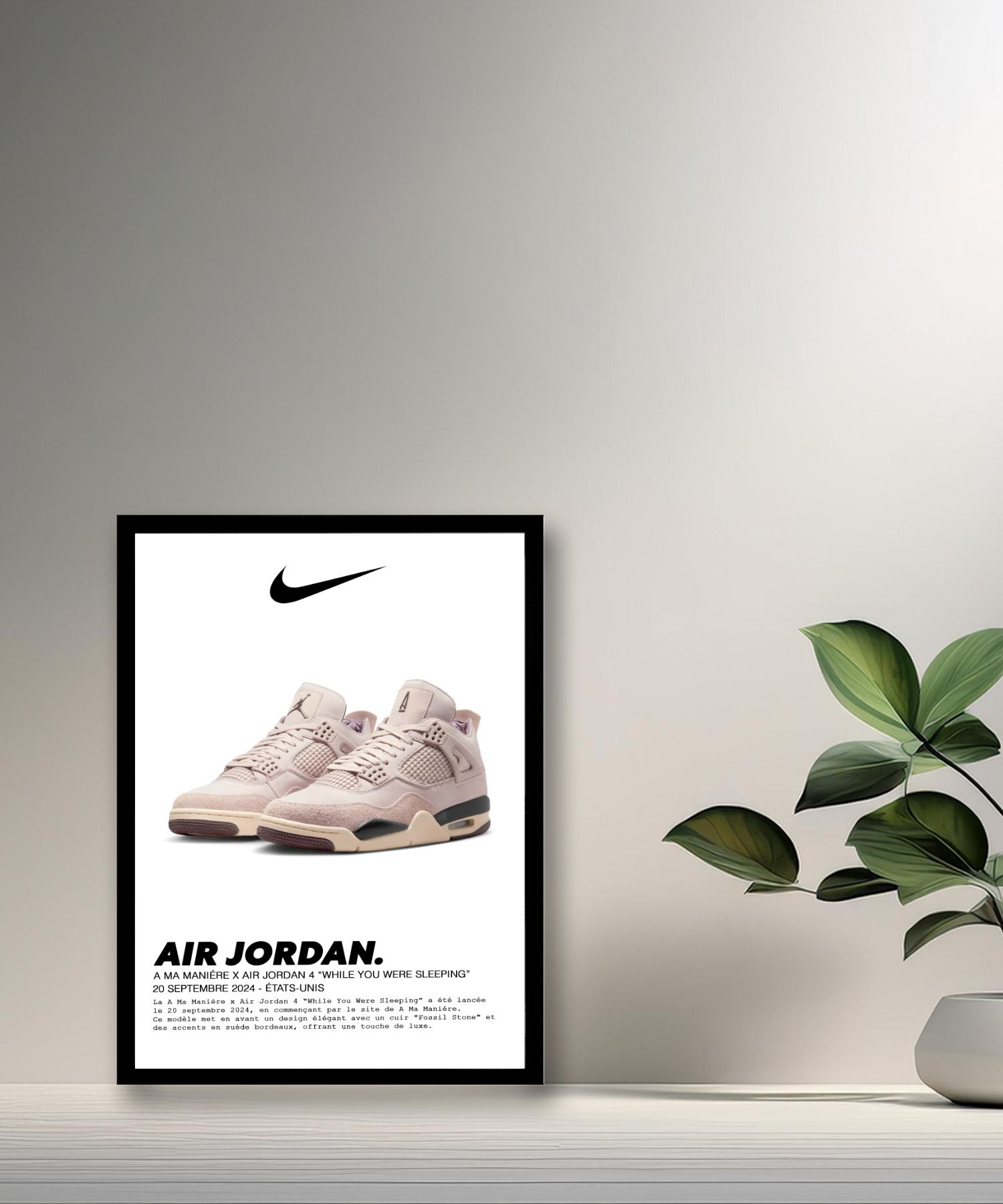 Cadre photo Air Jordan 4 x A Ma Manière "While You Were Sleeping"