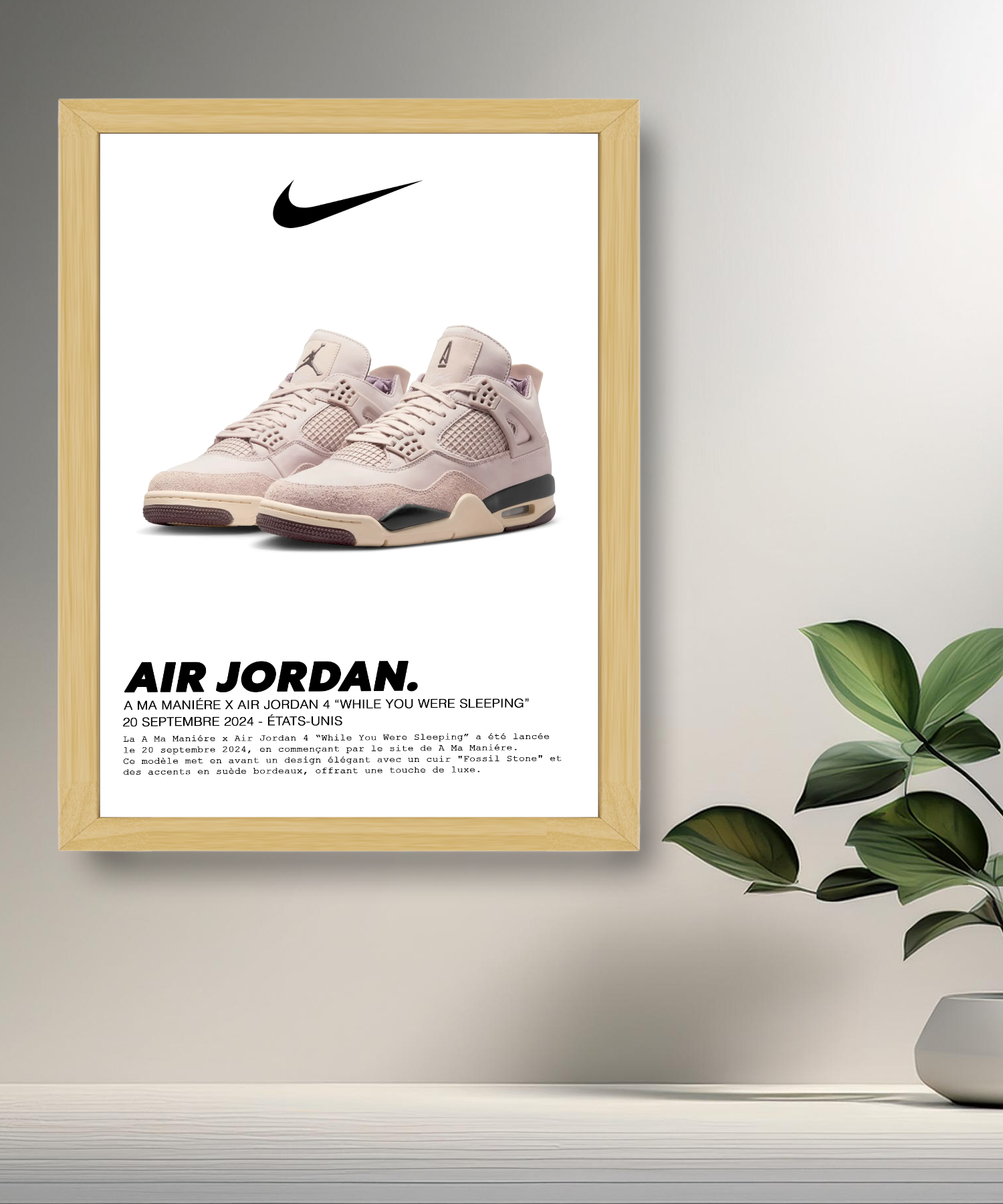 Cadre photo Air Jordan 4 x A Ma Manière "While You Were Sleeping"