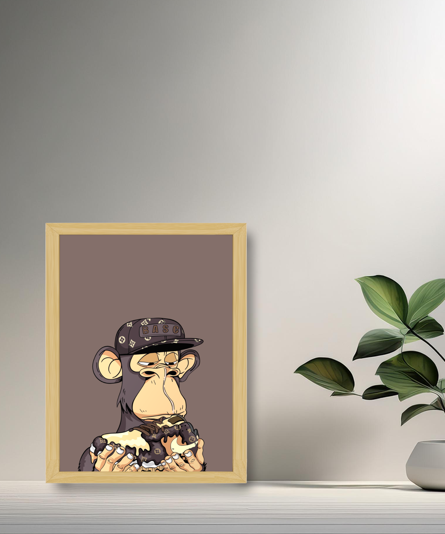 Cadre photo Bayc Ape Nike Air Force 1 x Louis Vuitton