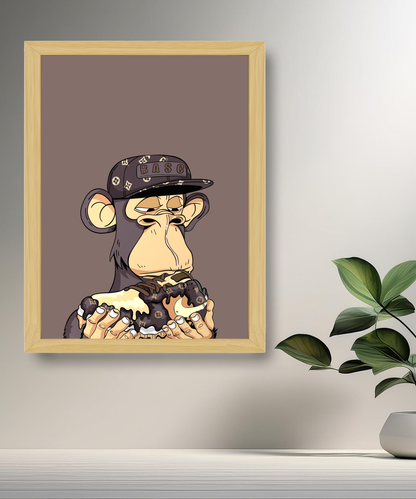 Cadre photo Bayc Ape Nike Air Force 1 x Louis Vuitton