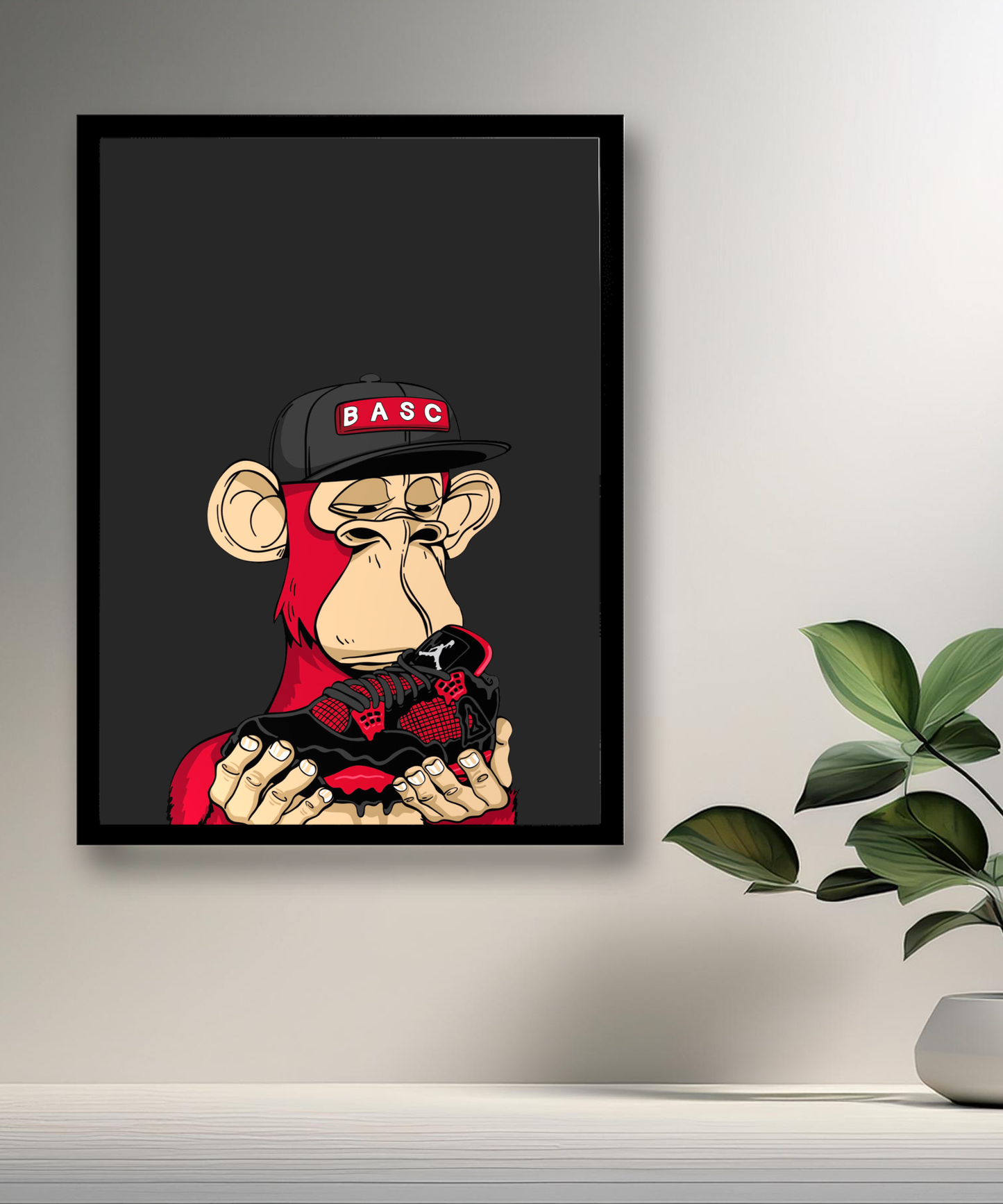 Cadre photo Bayc Ape Air Jordan 4 Chicago