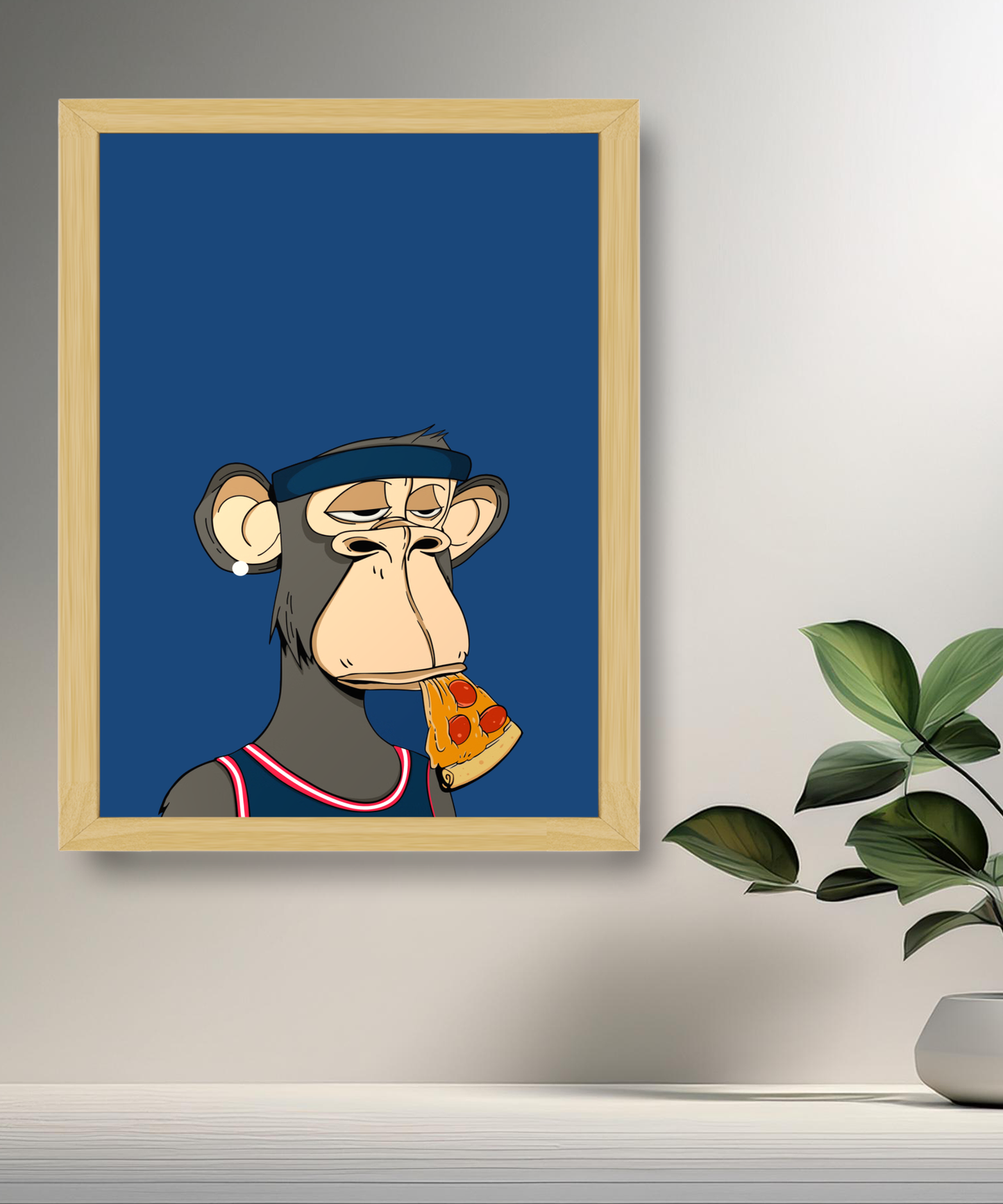 Cadre photo Bayc Ape Pizza