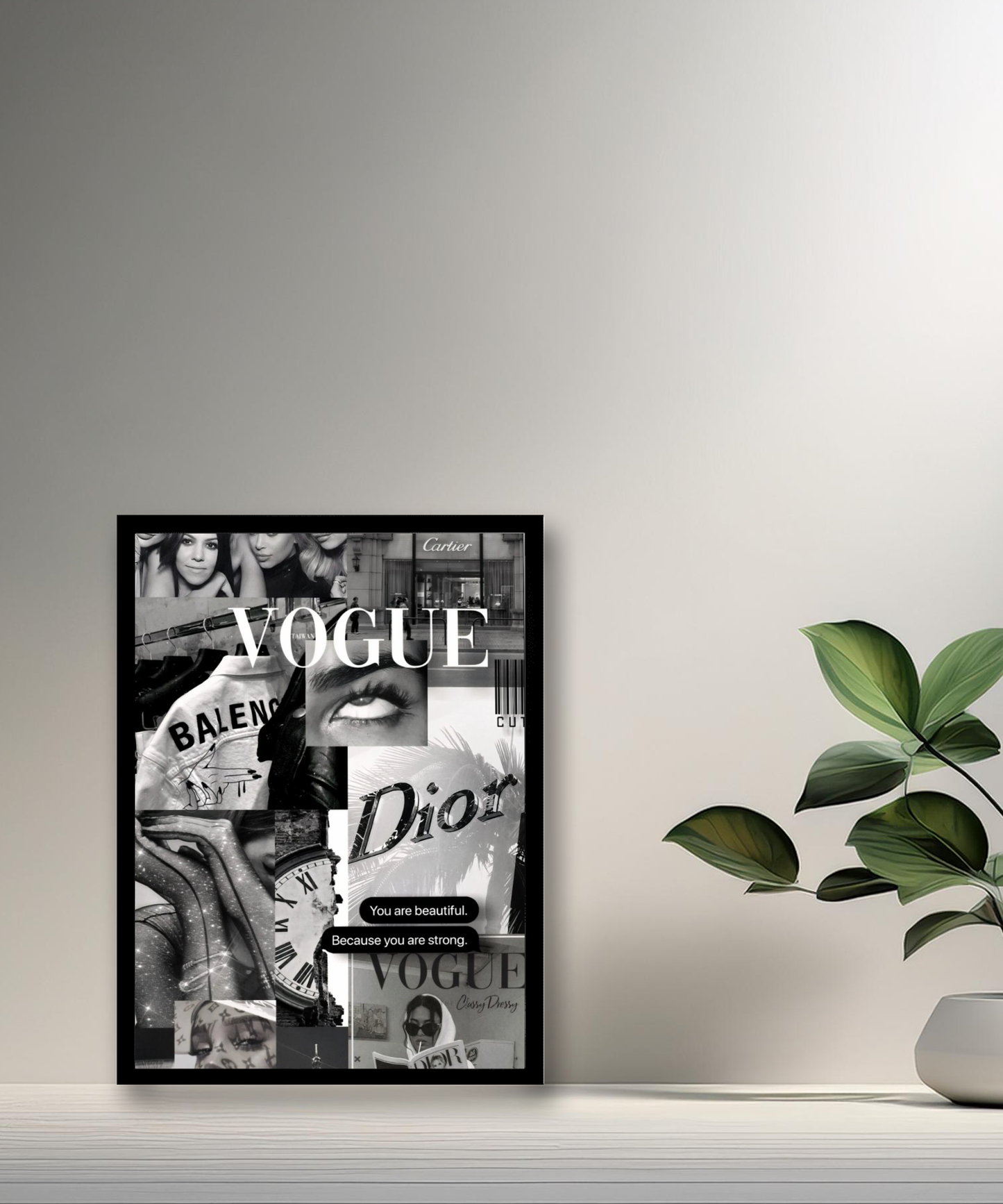 Poster encadré multi marques de luxe