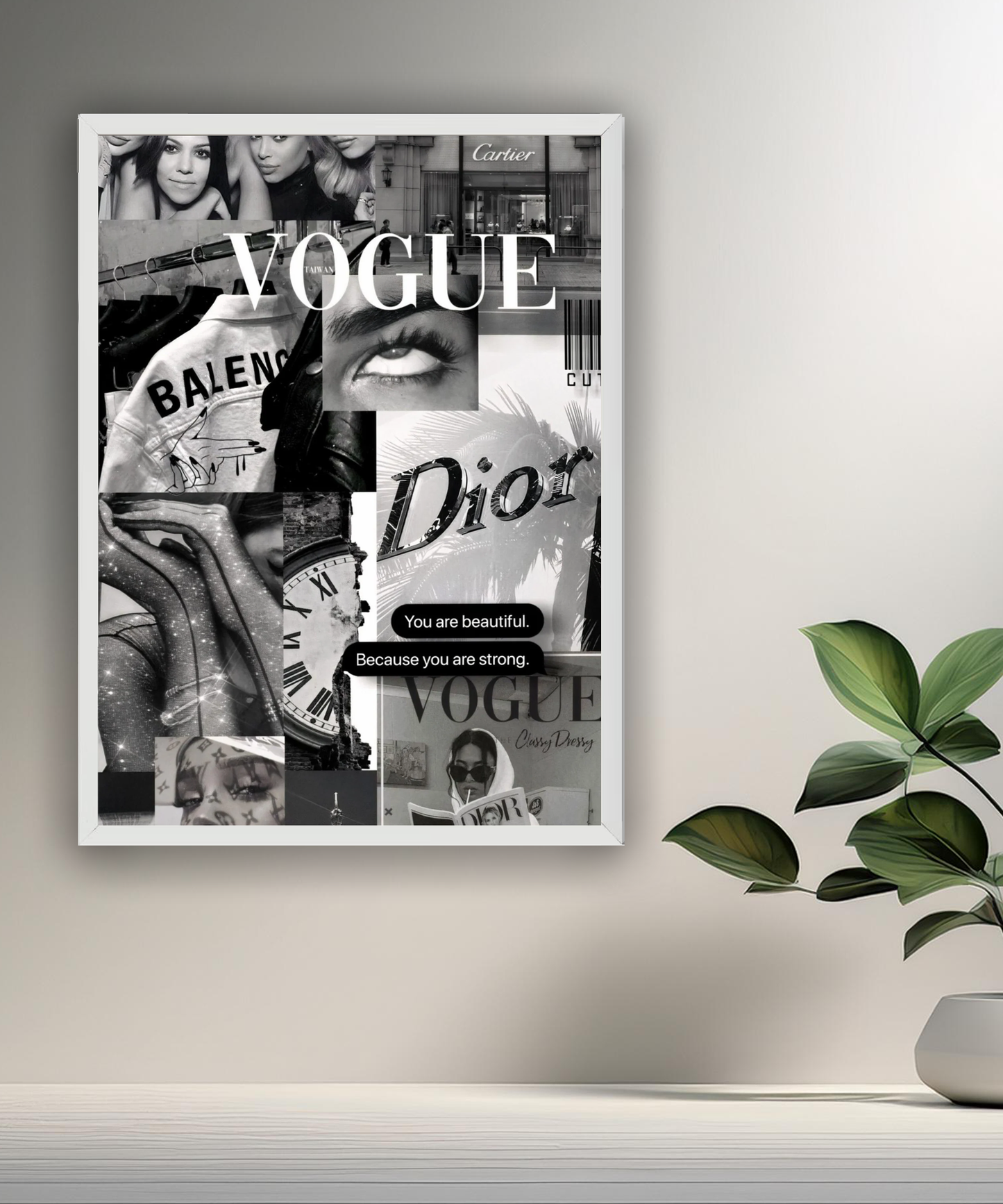 Poster encadré multi marques de luxe