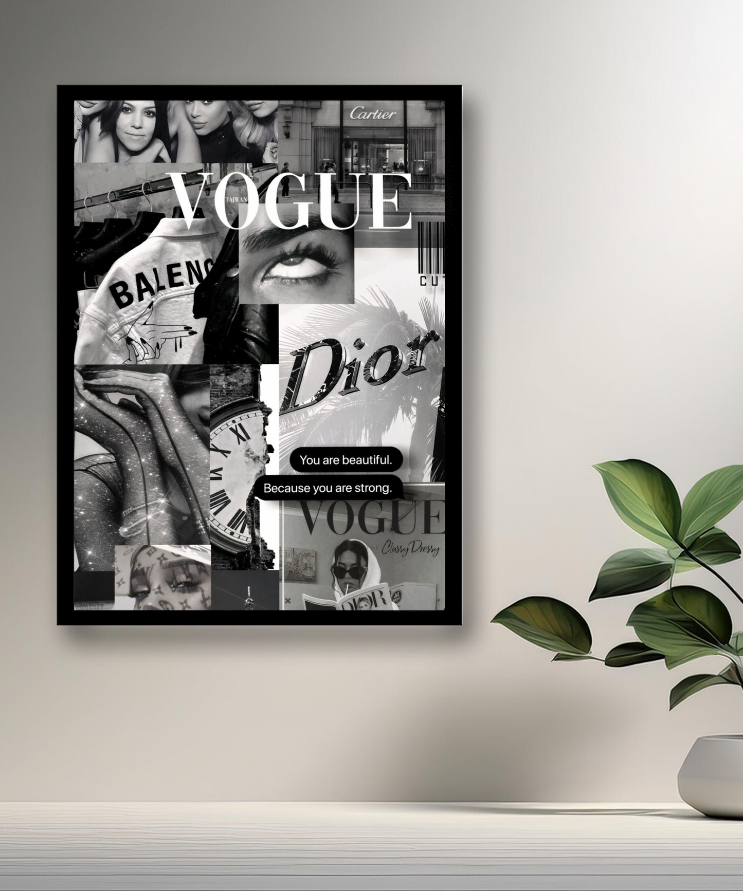 Poster encadré multi marques de luxe