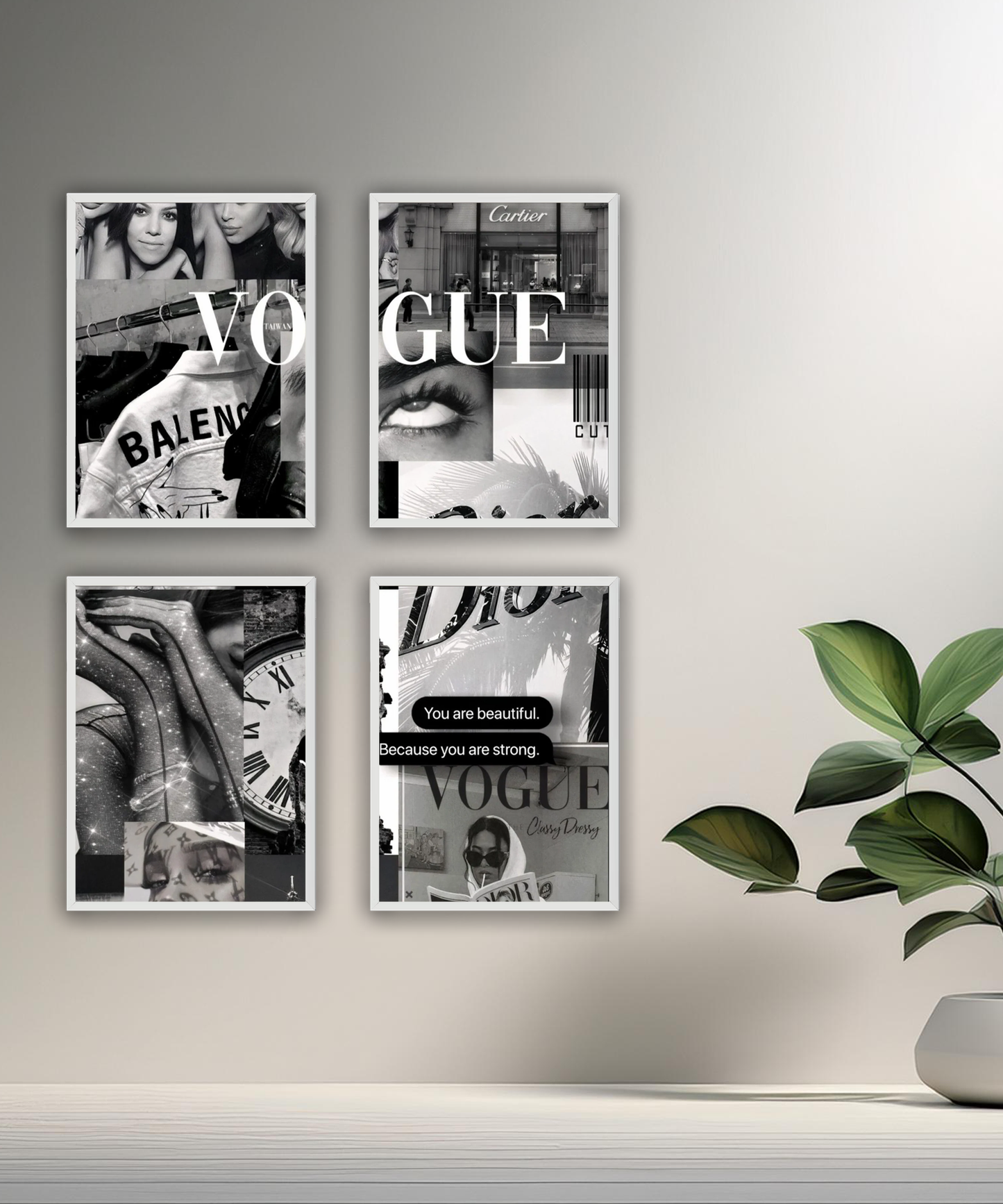 Poster encadré multi marques de luxe