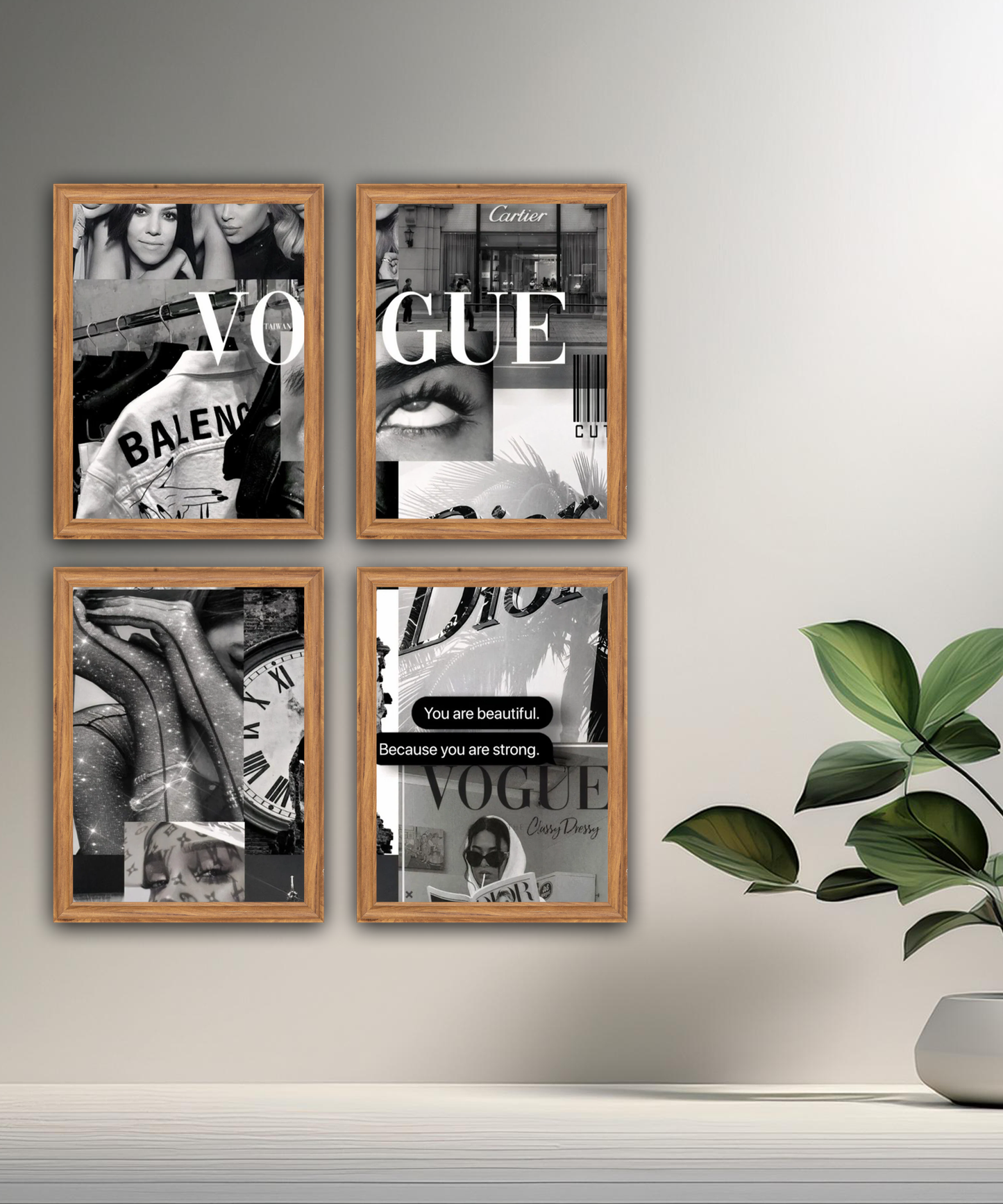 Poster encadré multi marques de luxe