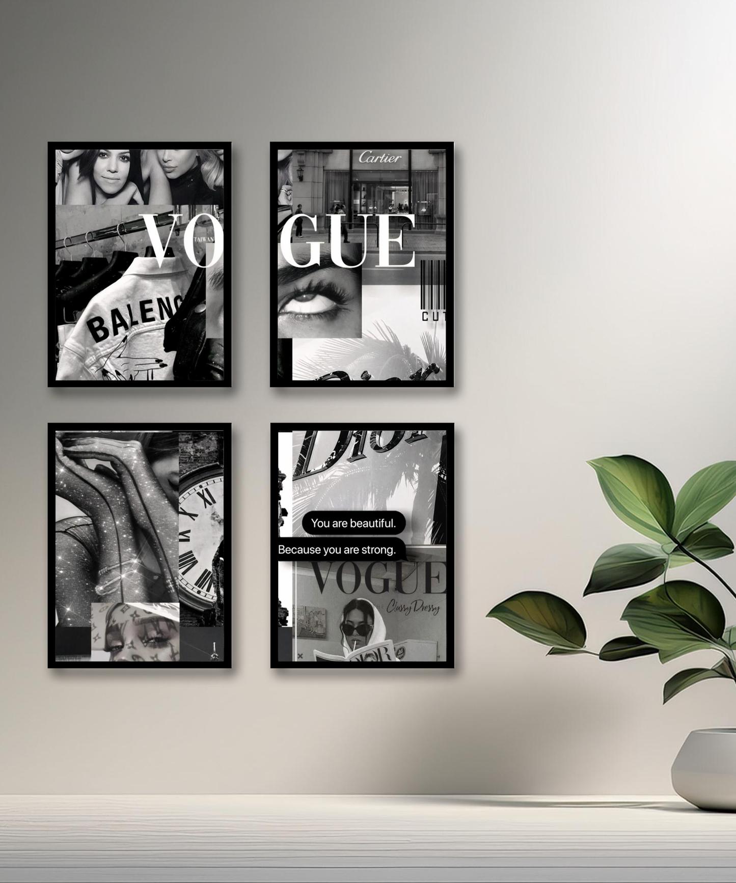 Poster encadré multi marques de luxe
