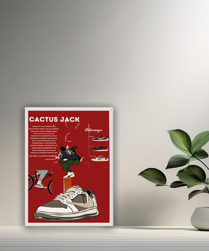 Poster encadré Cactus Jack x Air Jordan