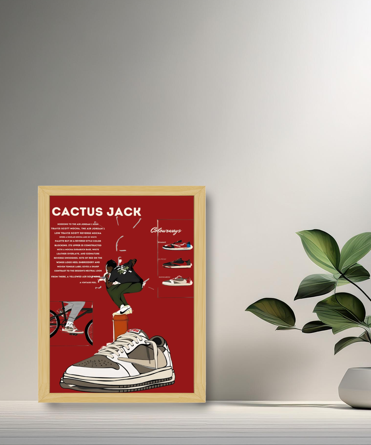 Poster encadré Cactus Jack x Air Jordan
