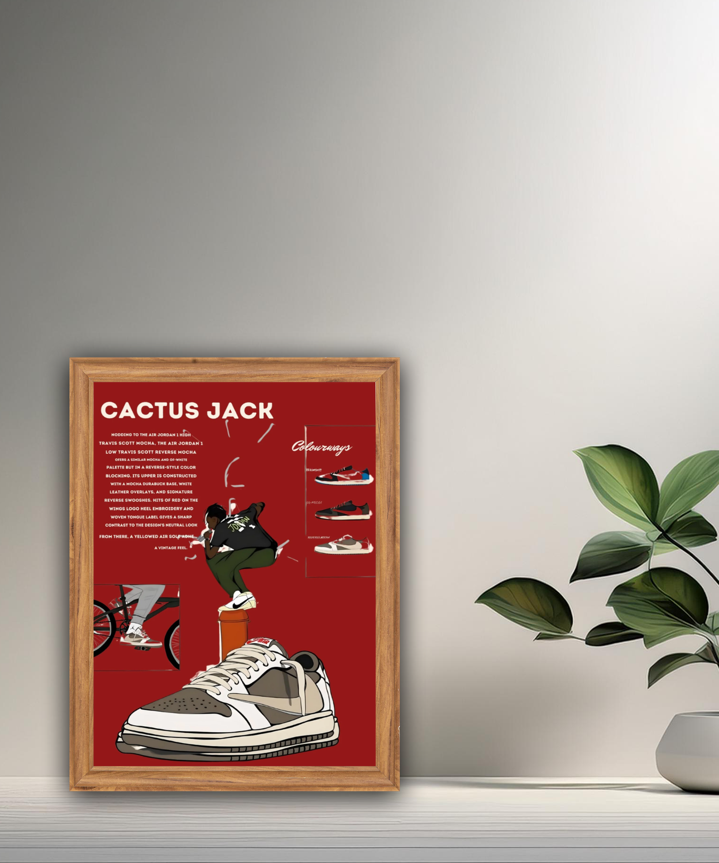 Poster encadré Cactus Jack x Air Jordan