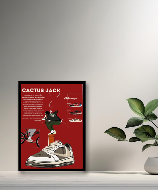 Poster encadré Cactus Jack x Air Jordan