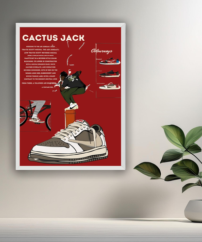 Poster encadré Cactus Jack x Air Jordan