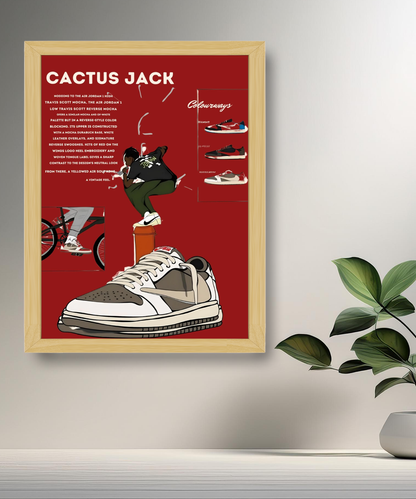 Poster encadré Cactus Jack x Air Jordan