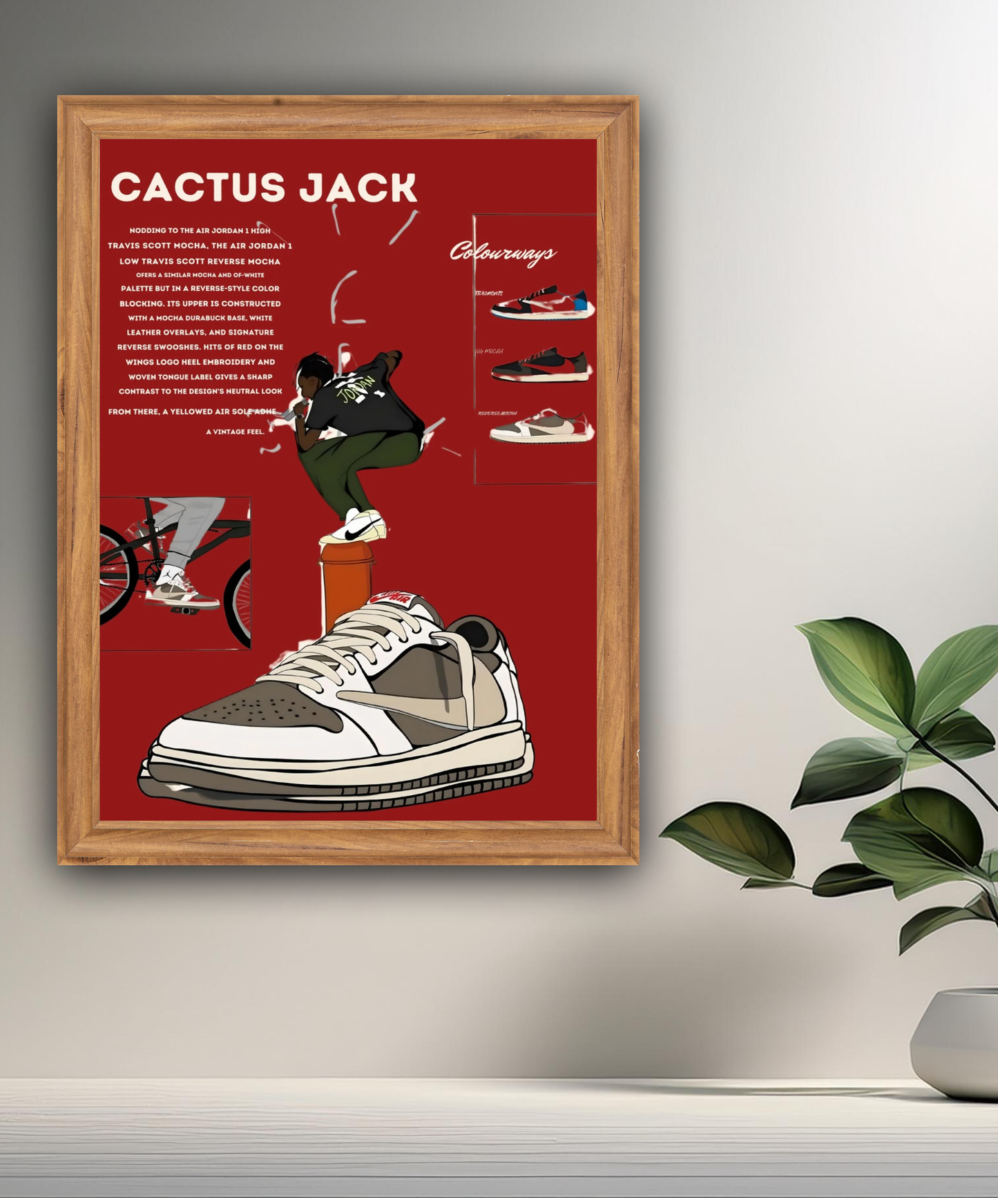 Poster encadré Cactus Jack x Air Jordan