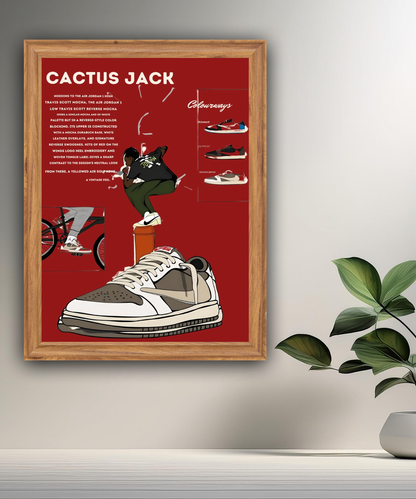 Poster encadré Cactus Jack x Air Jordan