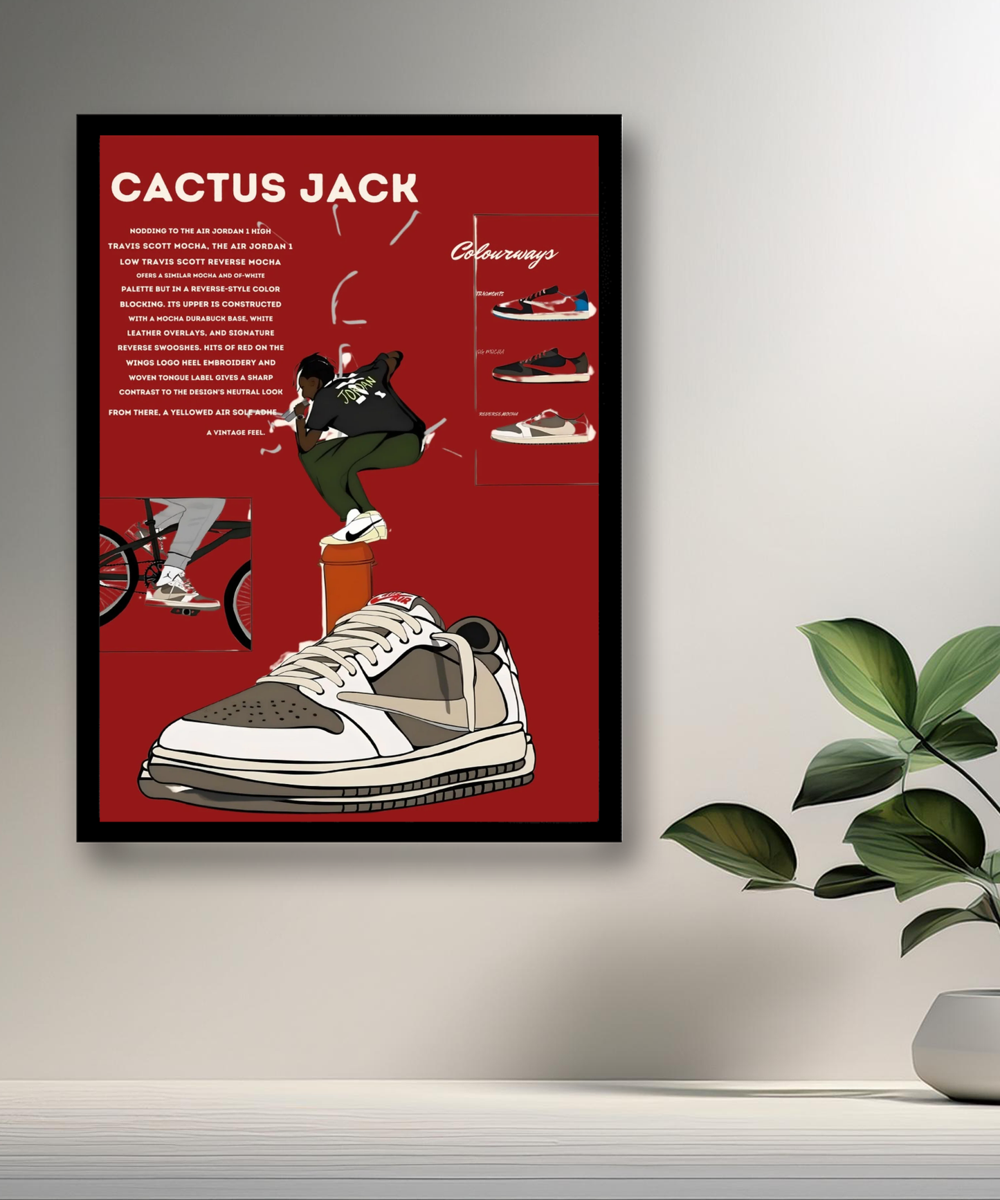 Poster encadré Cactus Jack x Air Jordan