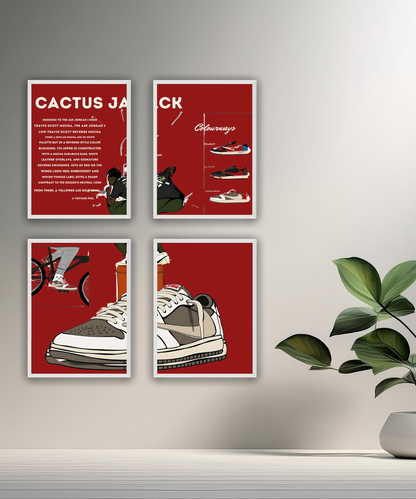 Poster encadré Cactus Jack x Air Jordan