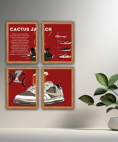 Poster encadré Cactus Jack x Air Jordan