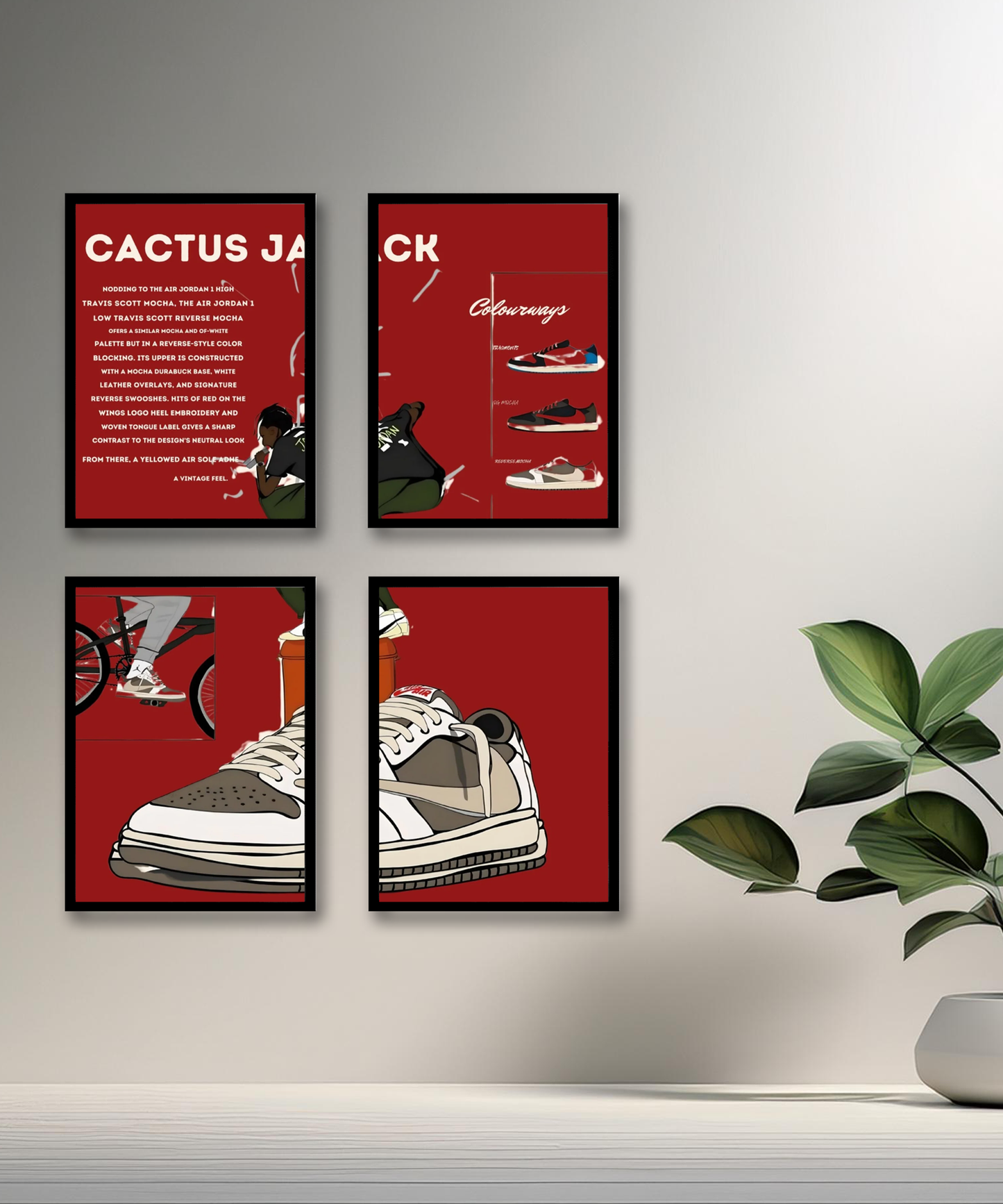 Poster encadré Cactus Jack x Air Jordan