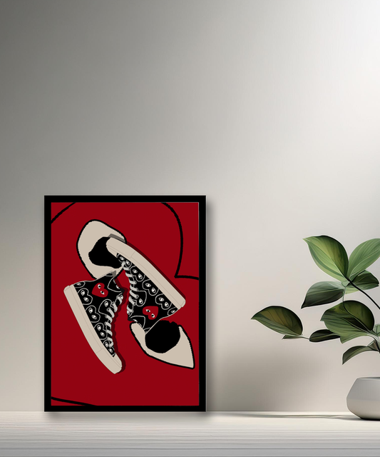 Cadre photo Comme Des Garçons converse coeur