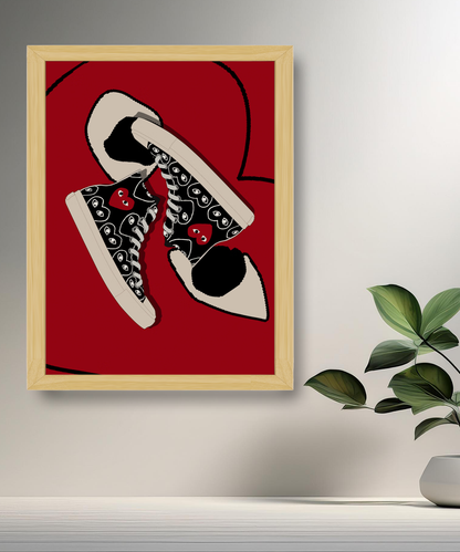 Cadre photo Comme Des Garçons converse coeur