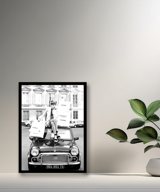 Cadre photo Chanel voiture
