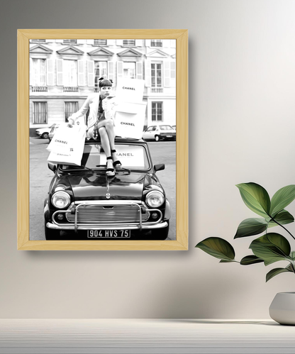 Cadre photo Chanel voiture