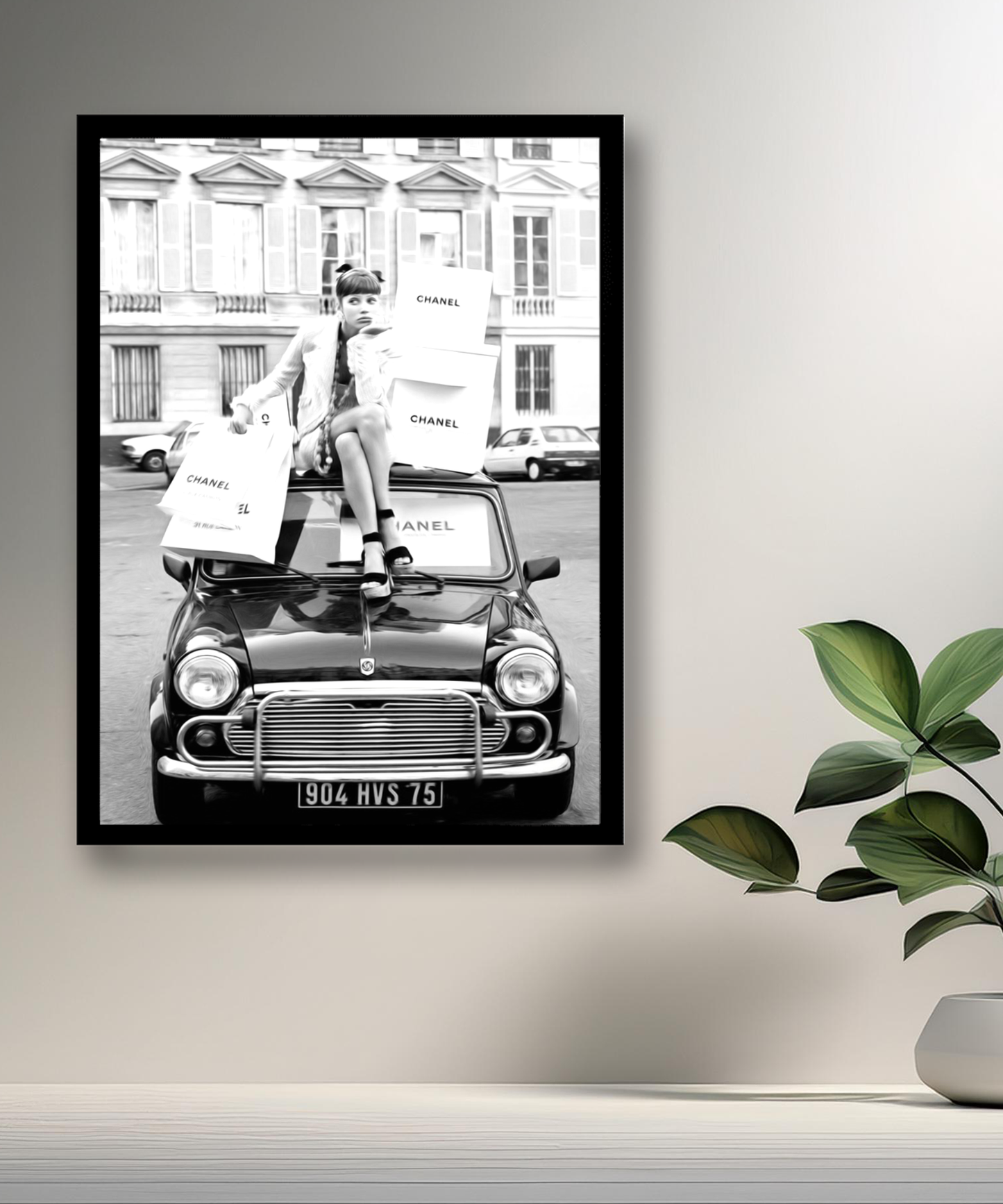 Cadre photo Chanel voiture
