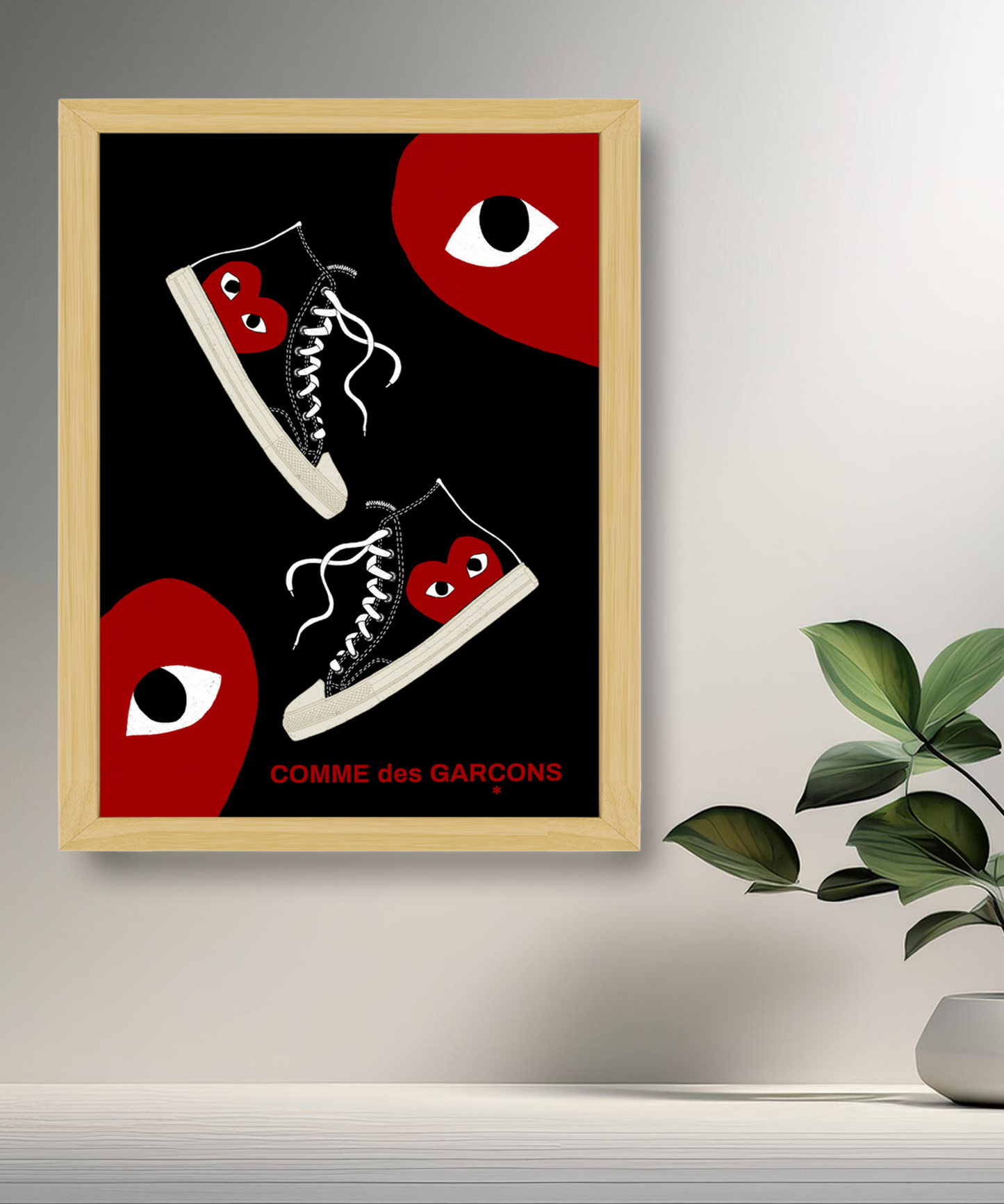 Cadre photo Comme Des Garçons converse
