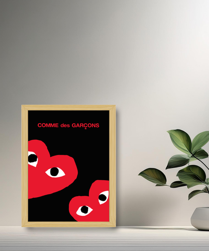 Cadre photo Comme Des Garçons deux coeurs