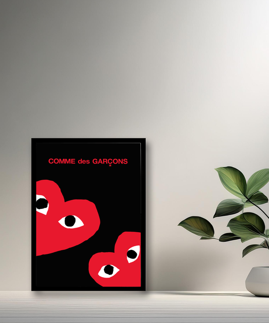Cadre photo Comme Des Garçons deux coeurs