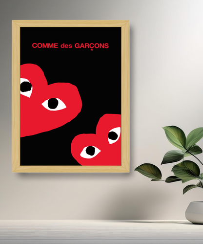 Cadre photo Comme Des Garçons deux coeurs