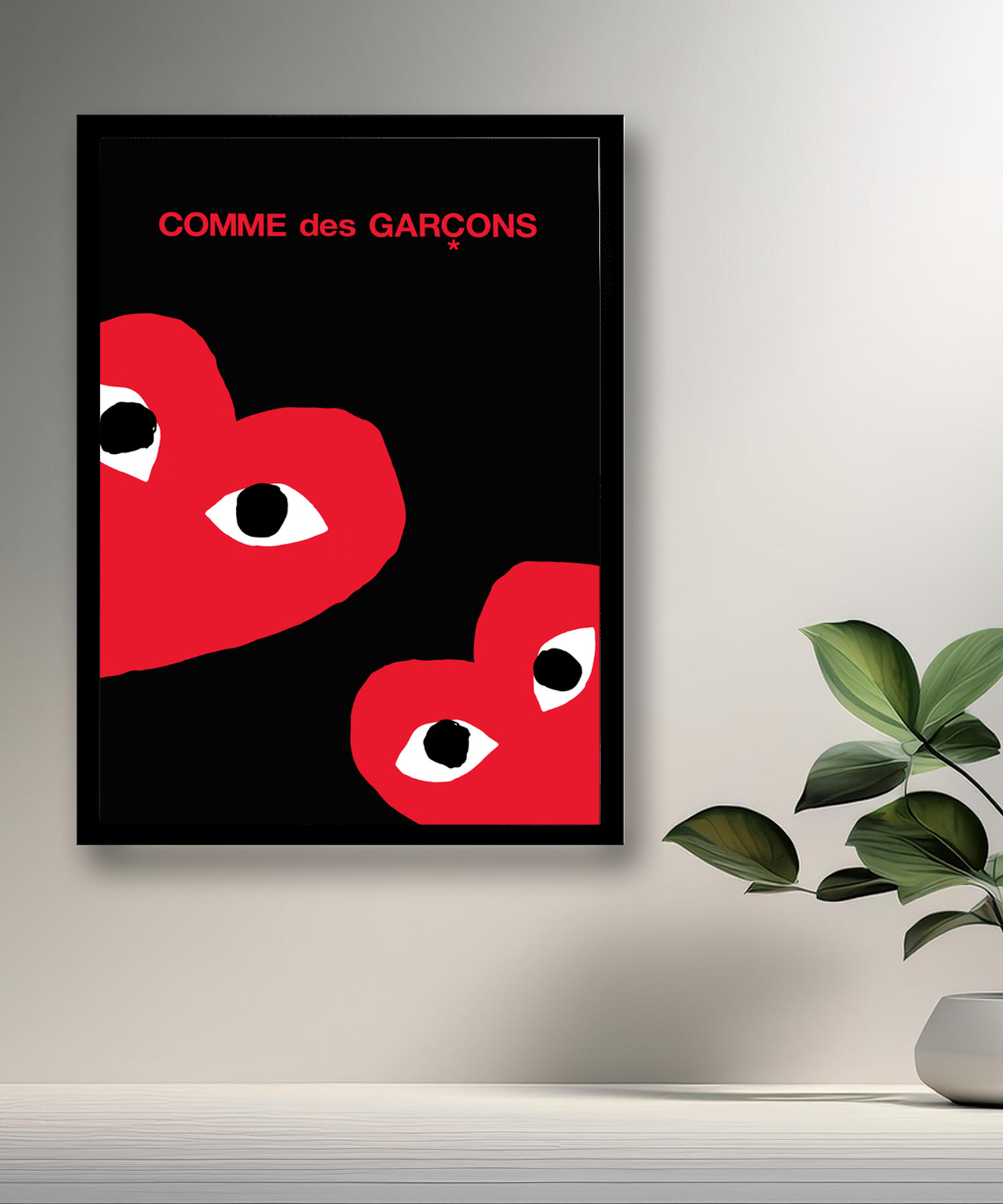Cadre photo Comme Des Garçons deux coeurs
